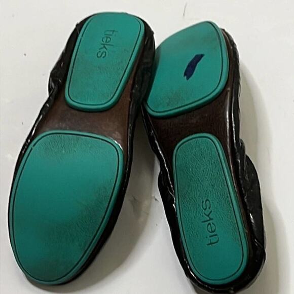 TIEKS OBSIDIAN PATENT LEATHER BALLET‎ FLATS SIZE 9 - Picture 3 of 7